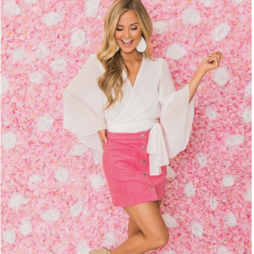 🆕 Beautiful Hot Pink Corduroy Skirt